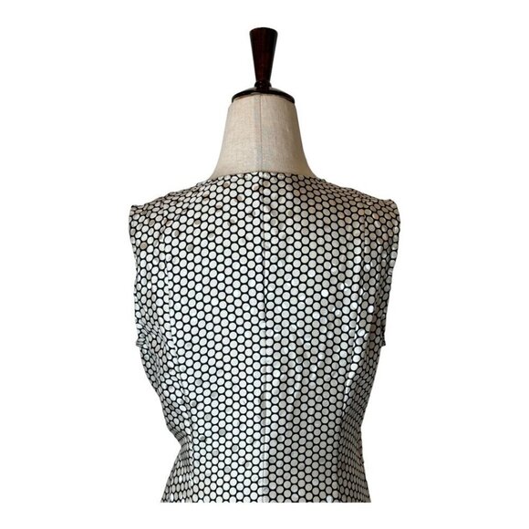 Diane Von Furstenberg Dress 4 Black And Ivory Silk Polka Dot Flare Side Tie Wrap - Picture 5 of 12